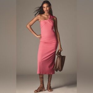 ✨ Anthropologie Antonia Twist-Front Ribbed Maxi Dress Sz L